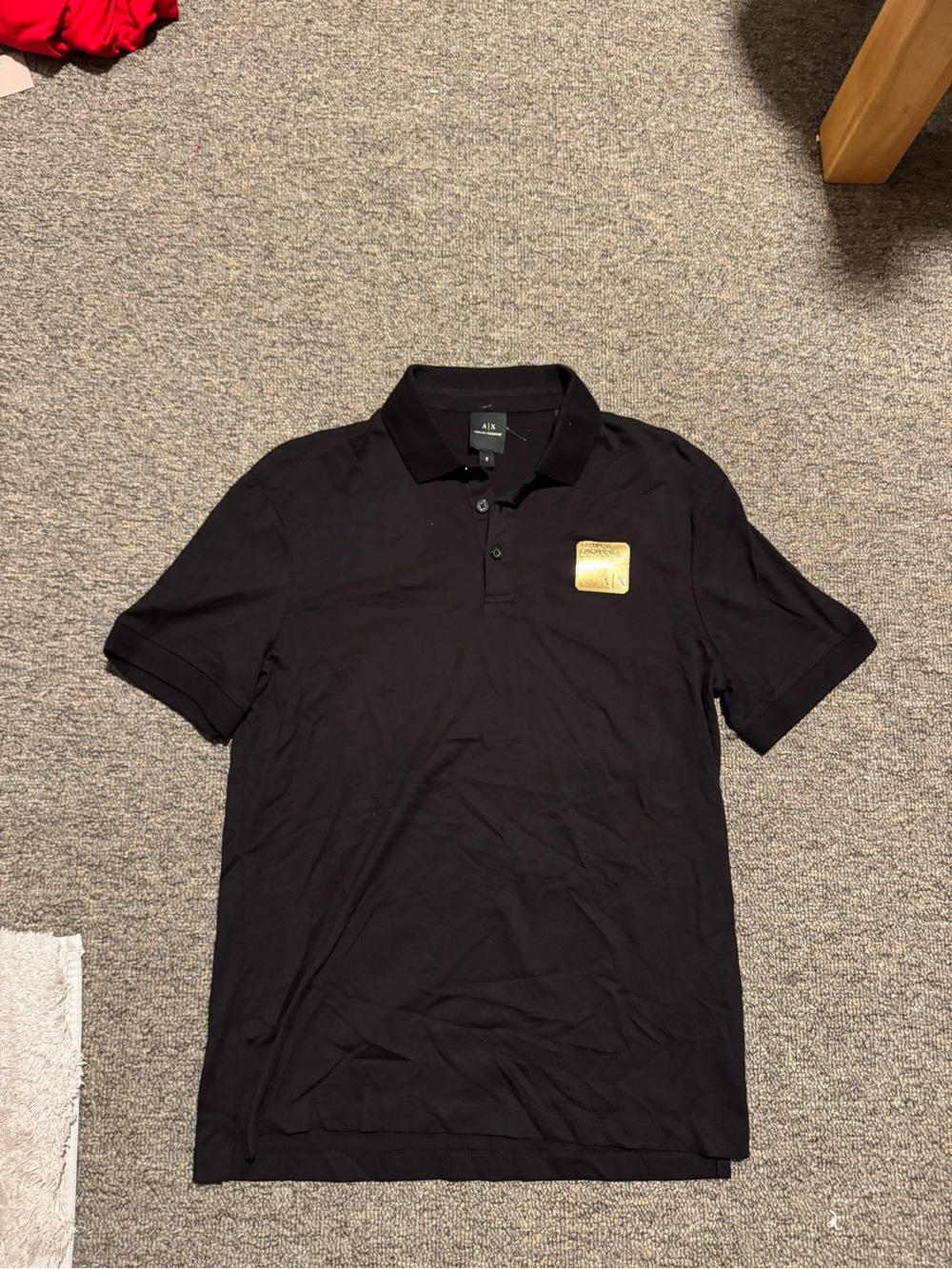 A/X Armani Exchange Men’s Black Polo Shirt Size S